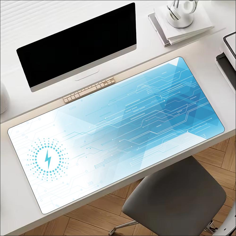 Office Tech Gear - Tappetino per Mouse Esteso Blue Tech